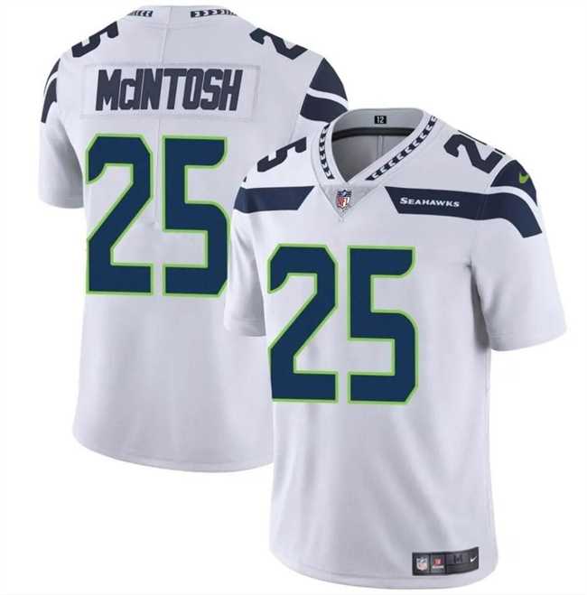 Men & Women & Youth Seattle Seahawks #25 Kenny McIntosh White Vapor Limited Football Stitched Jersey